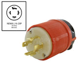 NEMA L16-20P 20A 480V 4-prong locking plug assembly