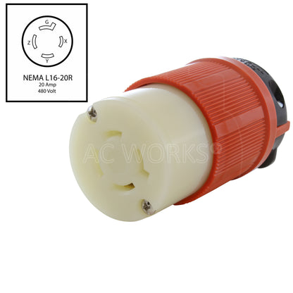 NEMA l16-20R 20A 3-phase 480V female connector