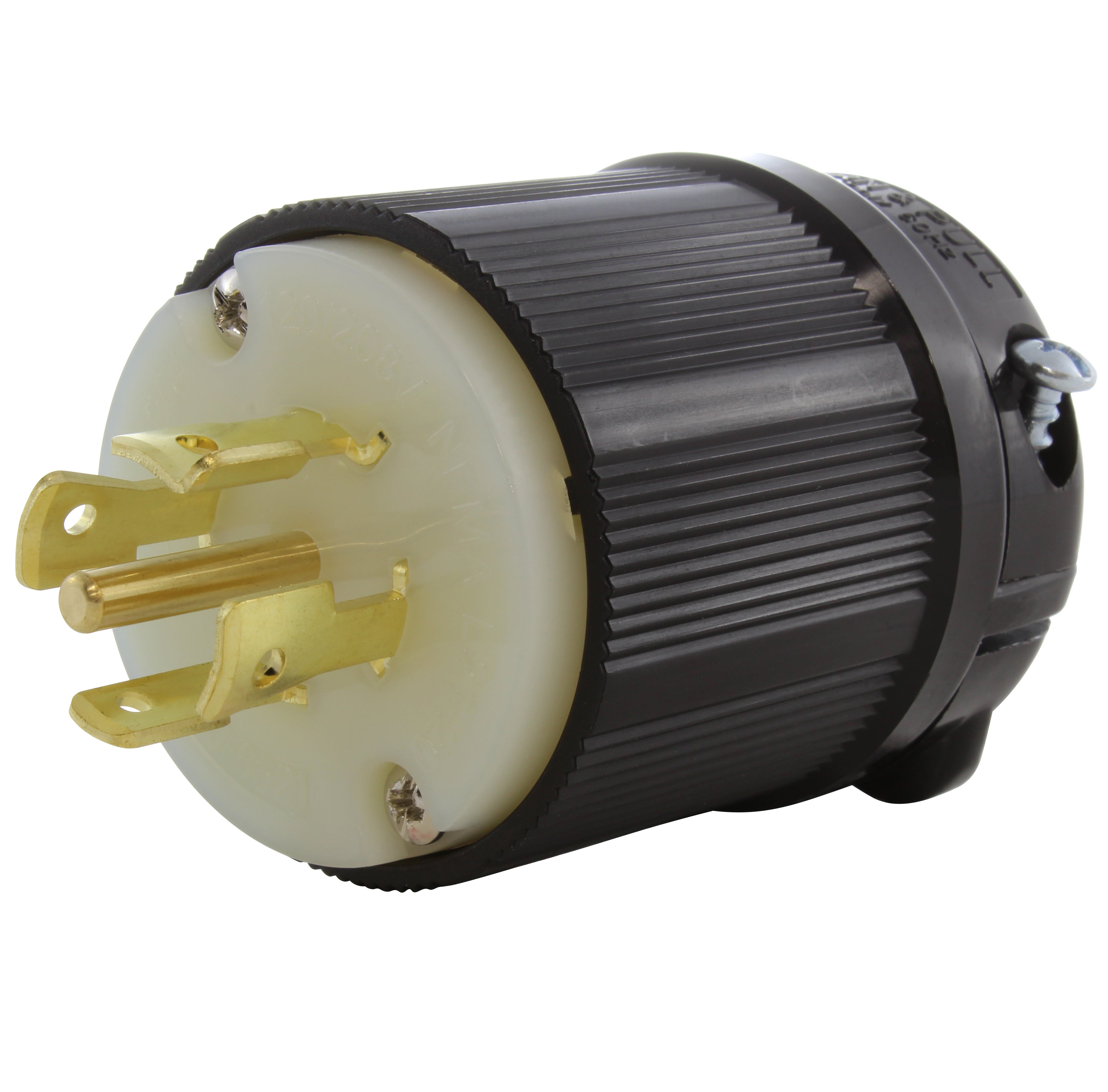 AC WORKS® [ASL2120P] NEMA L21-20P 20A 3-Phase 120/208V 3PY, 5-Wire Locking Male Plug UL, C-UL Approval