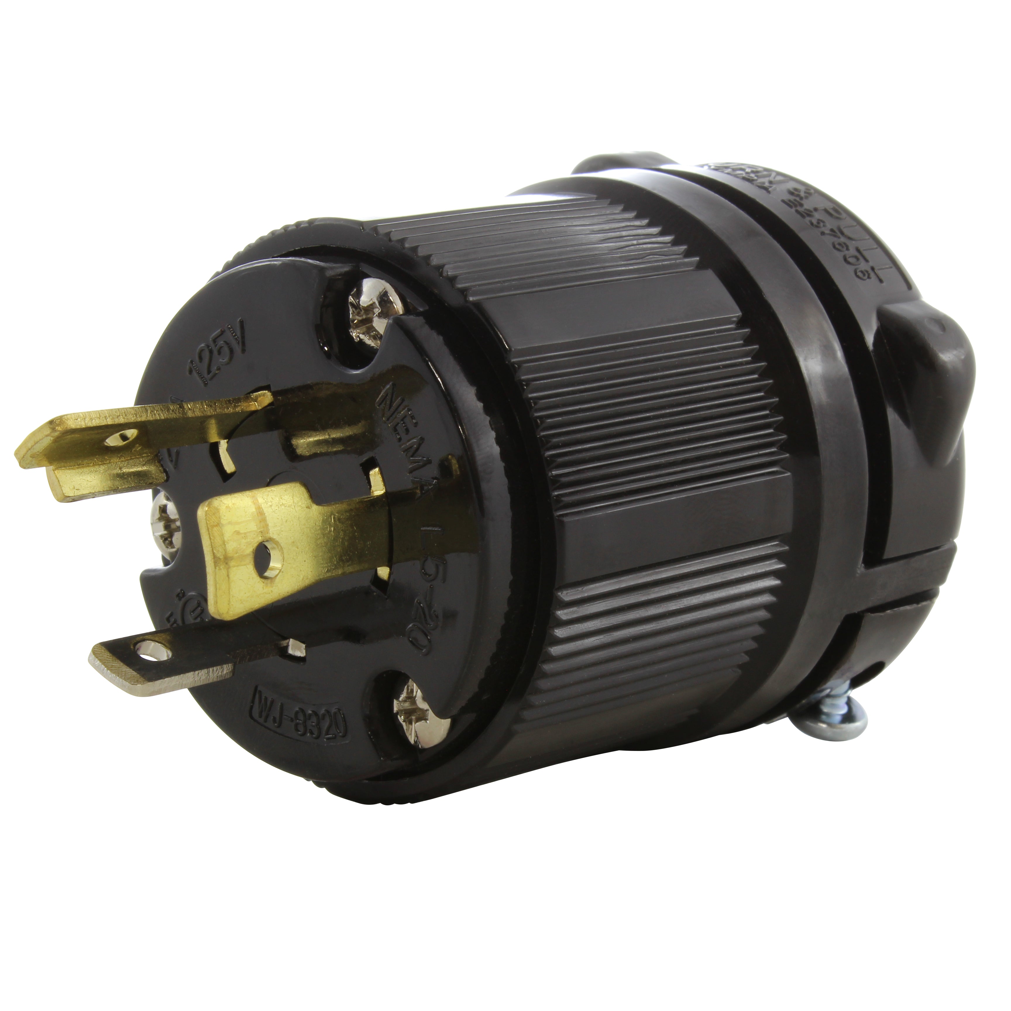 NEMA L5-20 Wiring Device Assembly 20A 125V 3-Prong Male Plug – AC