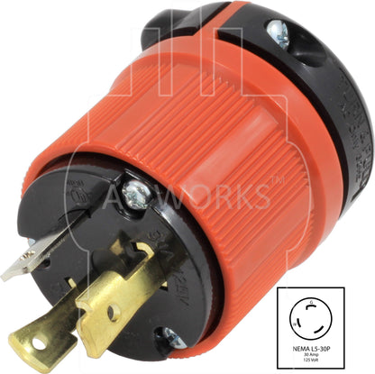 AC Works, NEMA L5-30P, L530 assembly plug