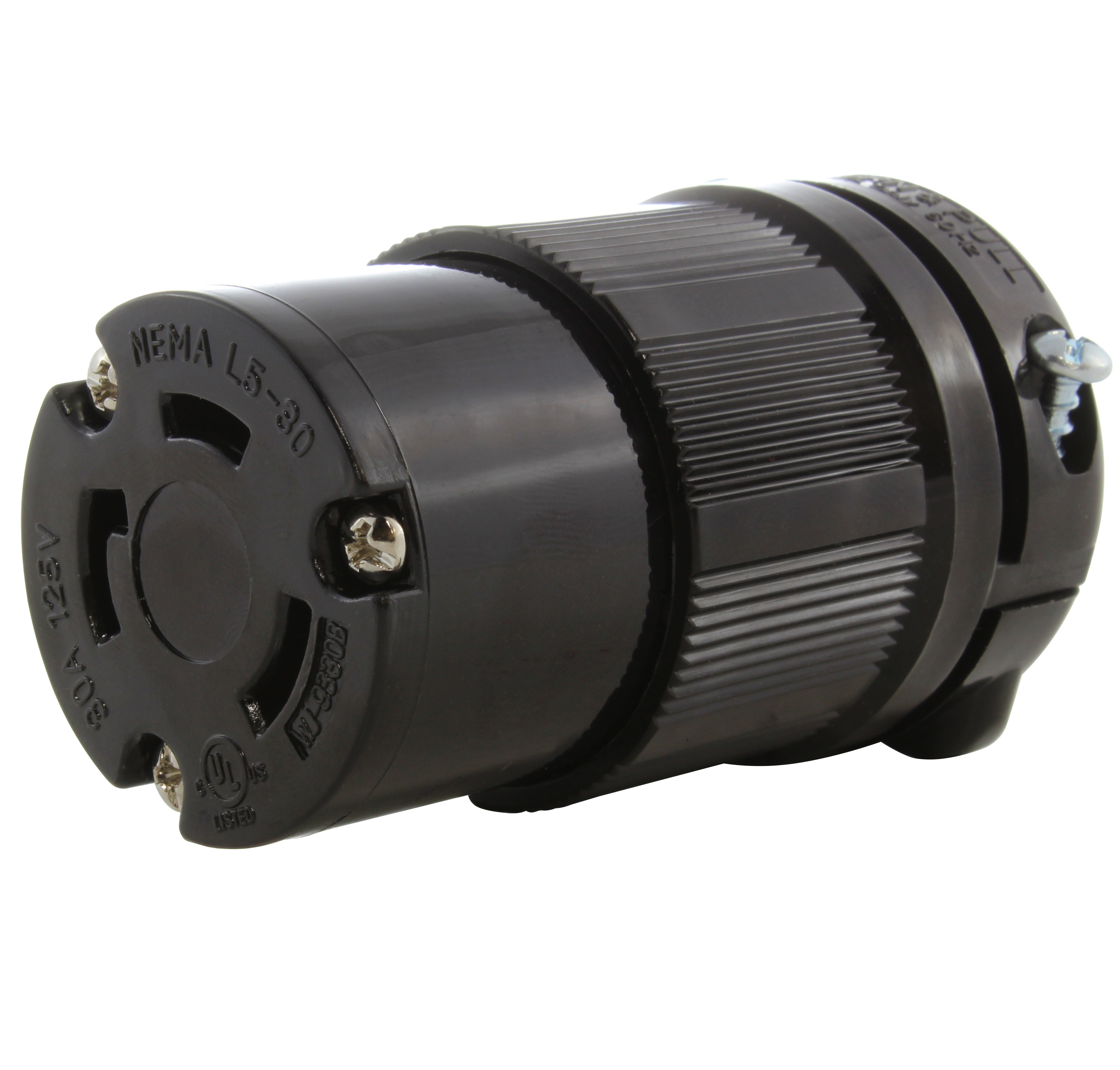 AC WORKS® NEMA L5-30R 30 Amp 125 Volt 3-Prong Assembly Locking