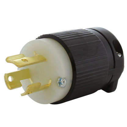 AC WORKS® [ASL615P] NEMA L6-15P 15A 250V 3-Prong Locking Male Plug with UL, C-UL Approval