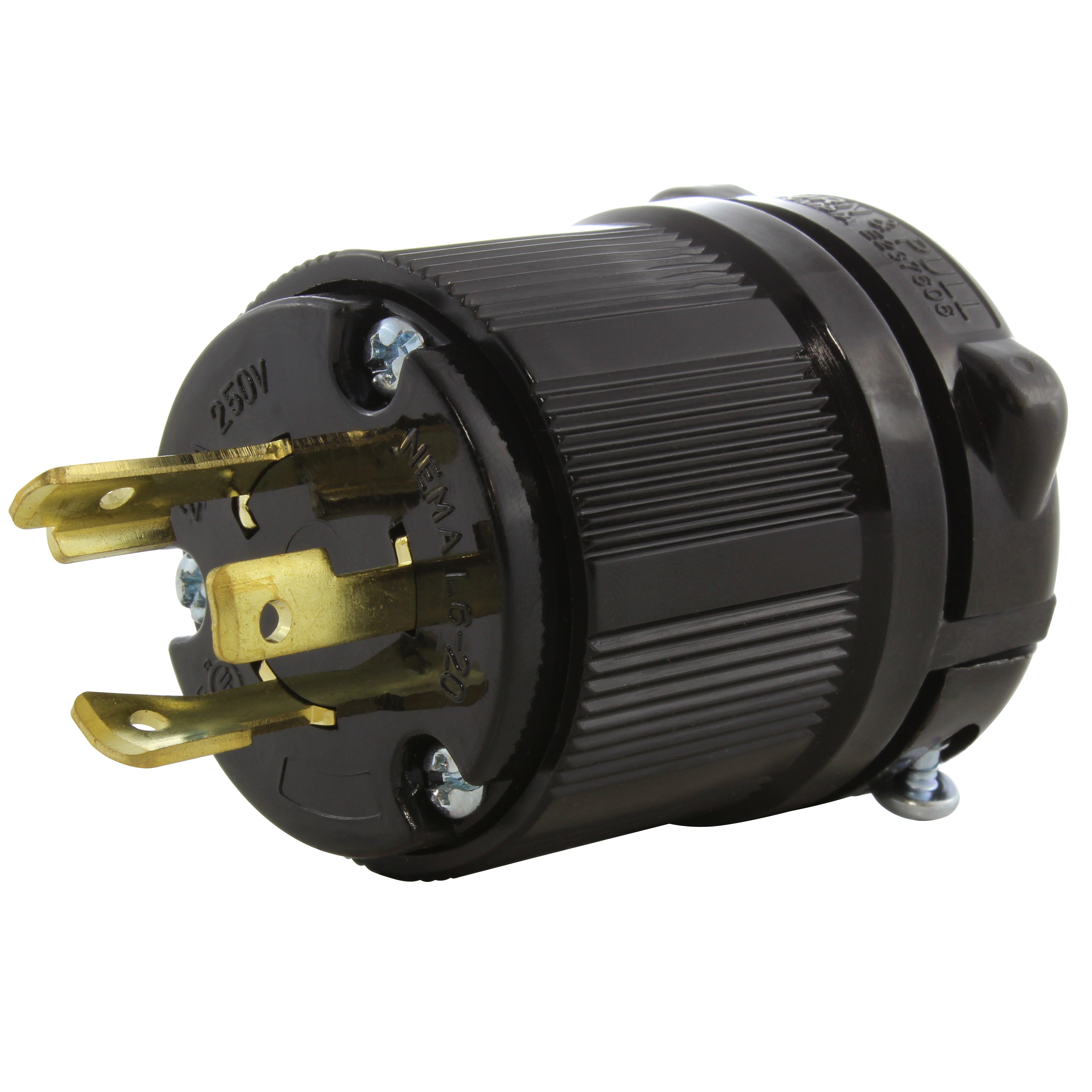 AC WORKS® [ASL620P] NEMA L6-20P 20A 250V 3-Prong Locking Male Plug