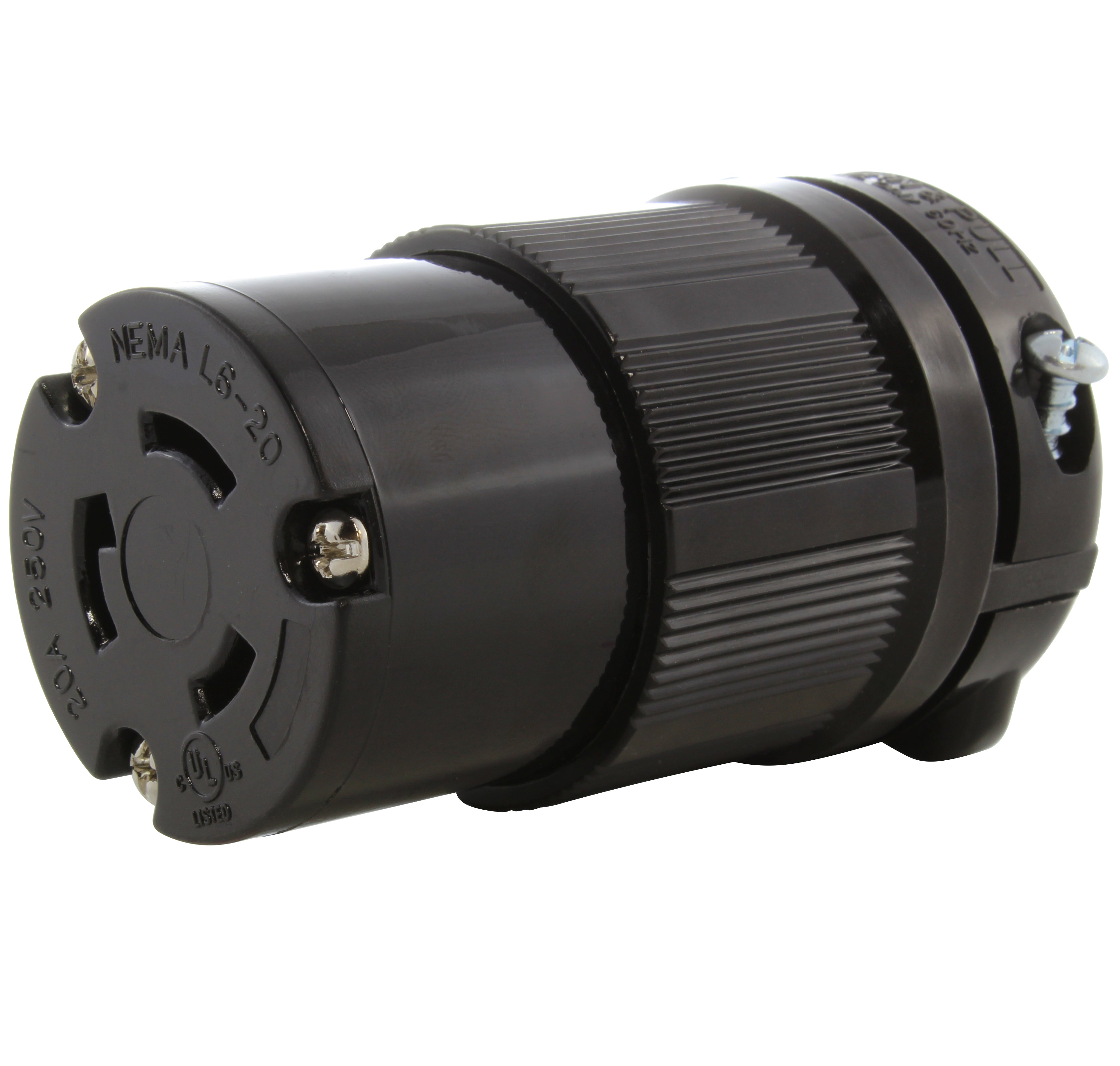 その他 ENACOM AC 100V AC WORKS® ASL620R NEMA L6-20R 20A 250V 3-Prong Locking Female