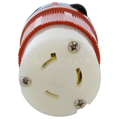 AC WORKS® [ASL720R] NEMA L7-20R 20A 277V 3-Prong Locking Female Connector with UL, C-UL Approval