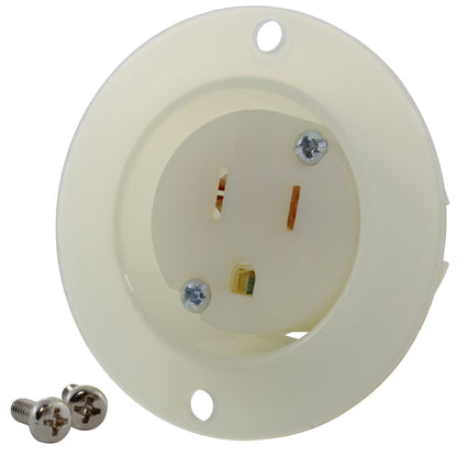 white/clear household outlet assembly 