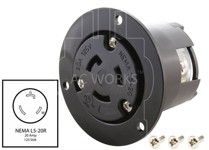 NEMA L5-20R 3-prong locking outlet