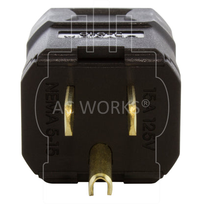 NEMA 5-15 plug with 15A 125V service