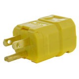 yellow household plug assembly