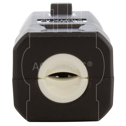 AC WORKS® [ASQ515R] NEMA 5-15R 15A 125V Clamp Style Square Household Female Connector with UL, C-UL Approval