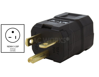 NEMA 5-20P 20A 125V 3-prong plug