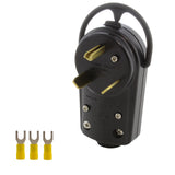 TT30 male plug assembly with insulated Y terminals