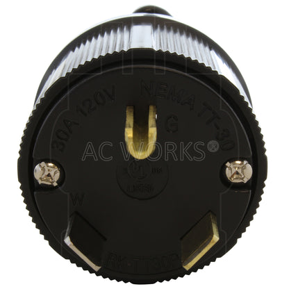 30A 125V travel trailer plug on straight body