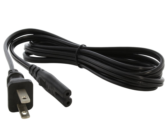 AC WORKS® [CPA62-079] 79in(6.5FT) 10A NEMA 1-15P to IEC C7 Power Cord