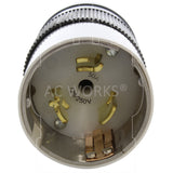 50A 125/250V locking male plug assembly