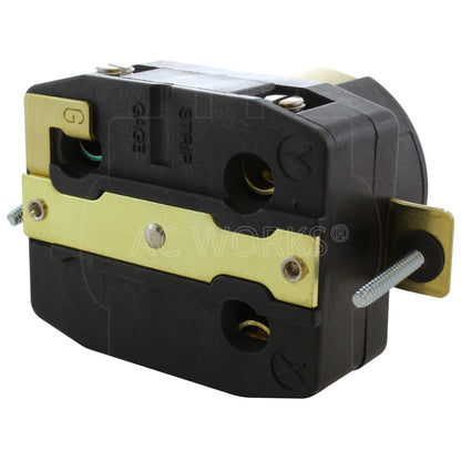 AC WORKS® [CS8269] California Standard CS8269 50A 250V 3-Wire Locking Receptacle