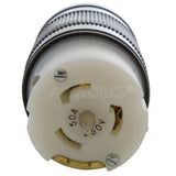 AC WORKS® [CS8364] California Standard CS8364 50A 3-Phase 250V 4-Wire Locking Female Connector