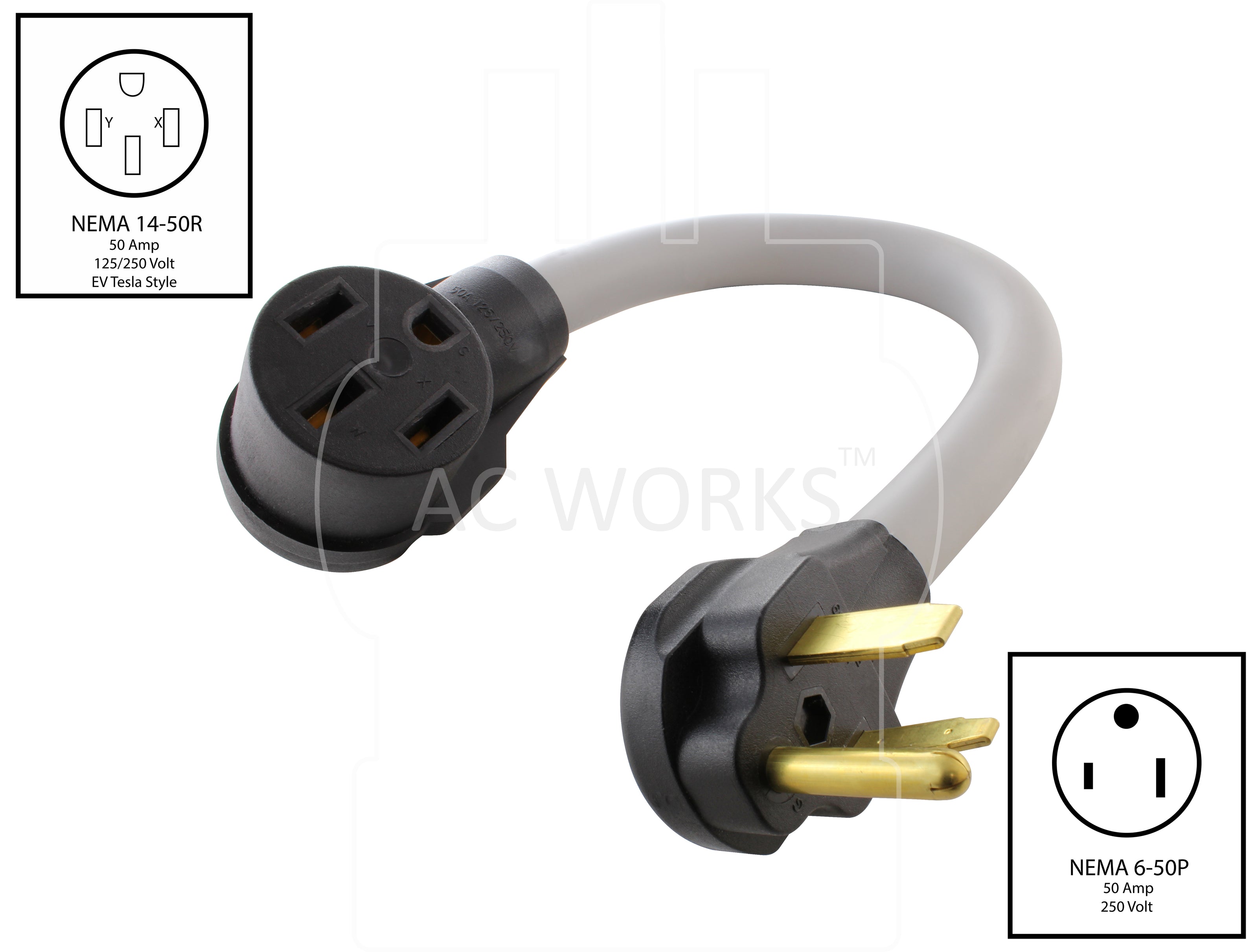 NEMA 650 to 1450 Welder to EV Tesla Audi E Tron Charging Adapter AC Connectors