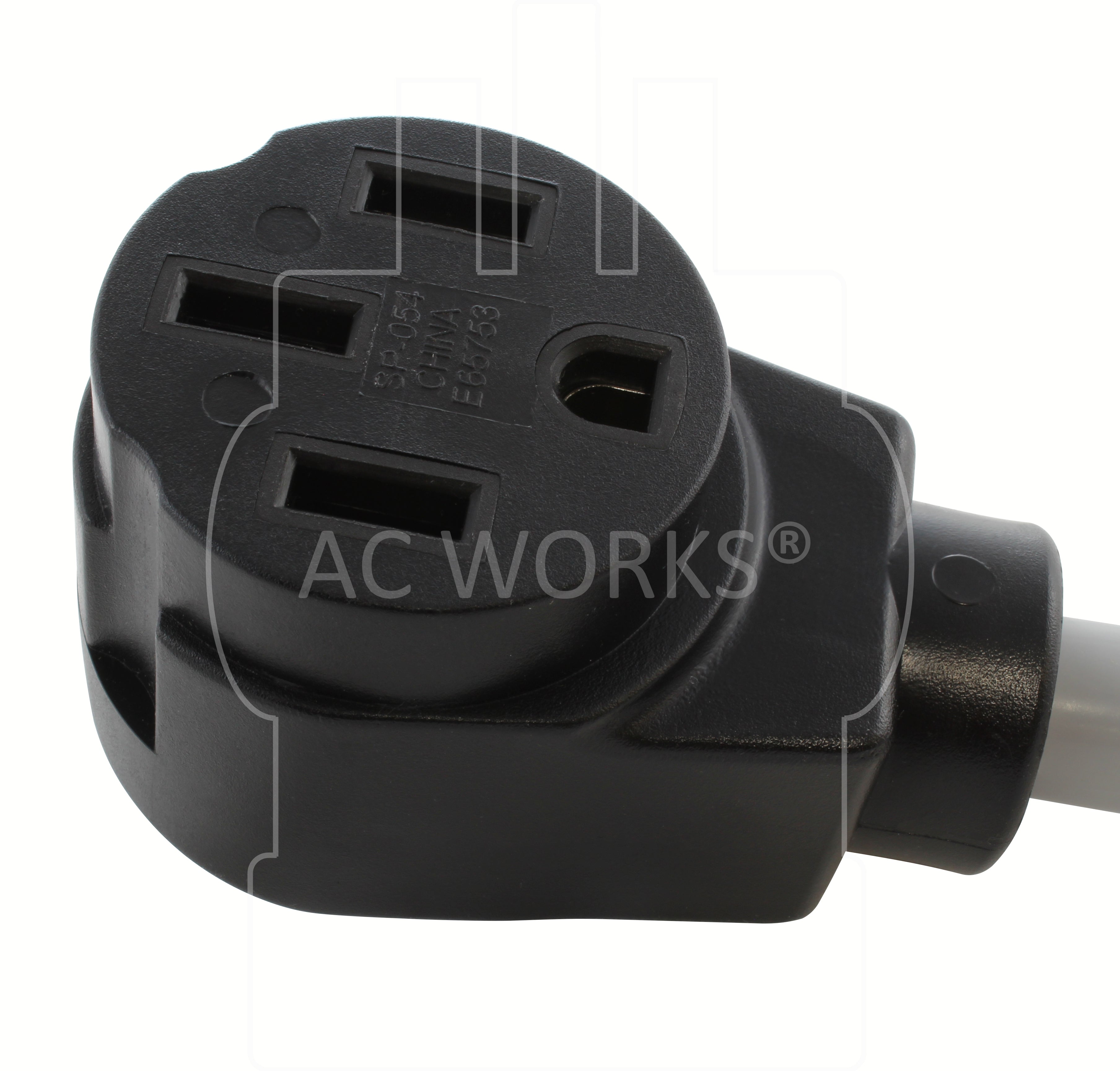 AC WORKS® Generator to RV/ EV Adapter 20Amp 125/250Volt L14-20P