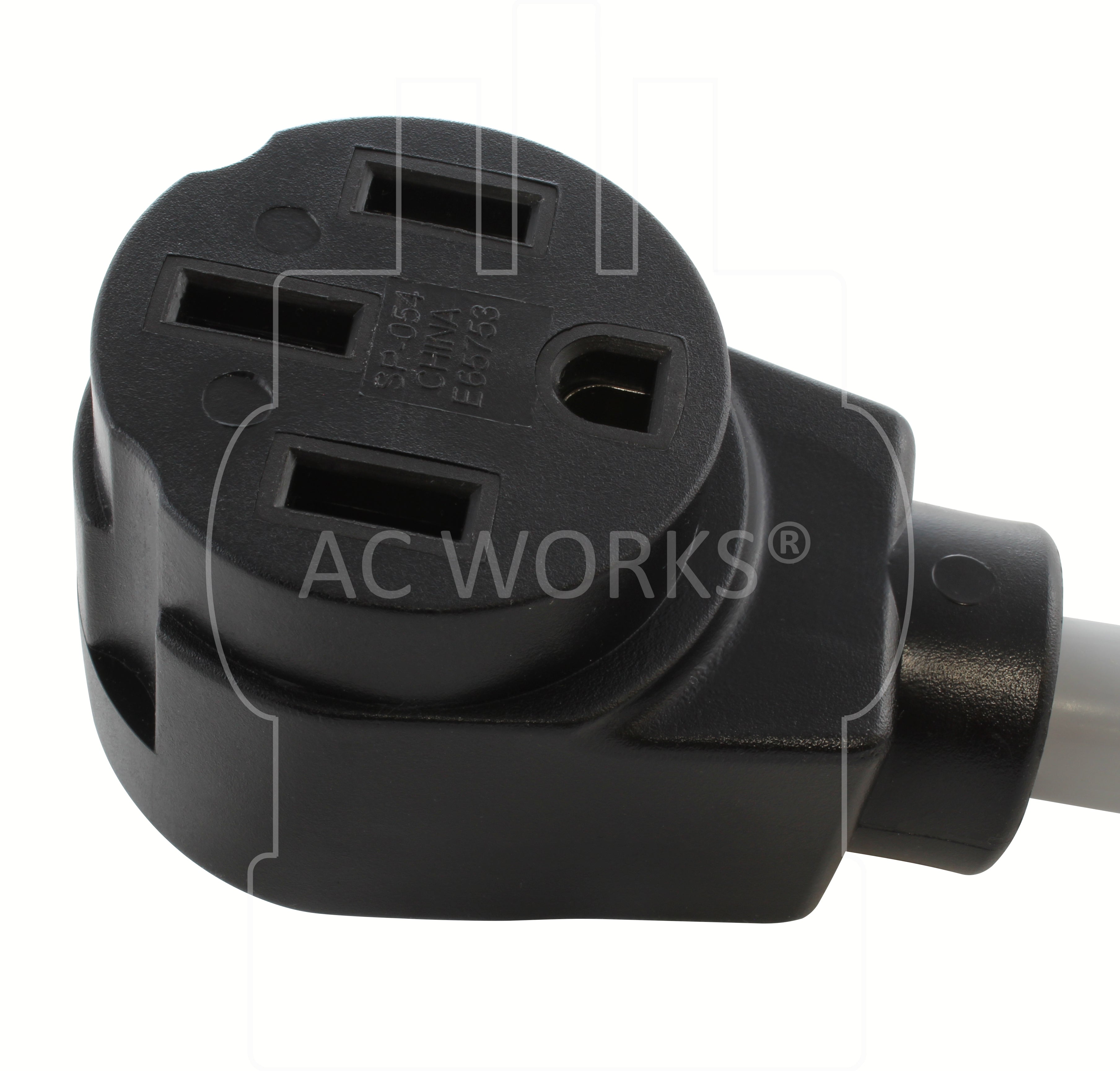 NEMA 14-50R, 1450 female connector, 50 amp EV connector, 4-prong EV charging connector