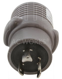 AC WORKS® [EVL620SS] EV Charging Adapter NEMA L6-20P 20A 250V Locking Plug to 50A EV Tesla Adapter