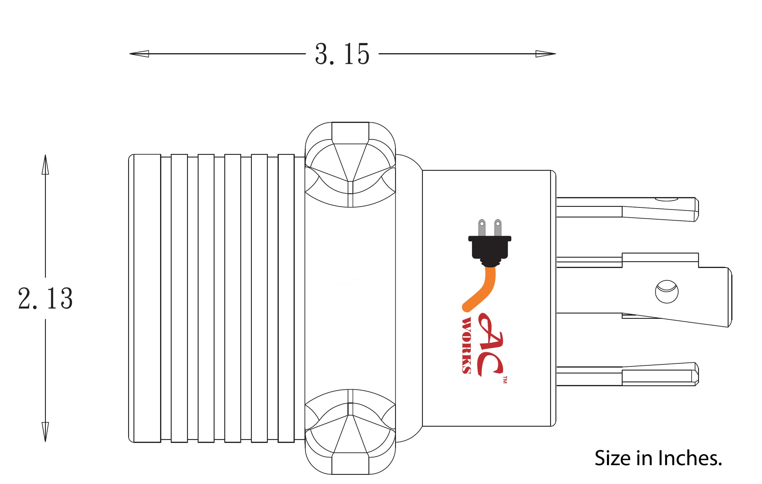 compact EV charging adapter