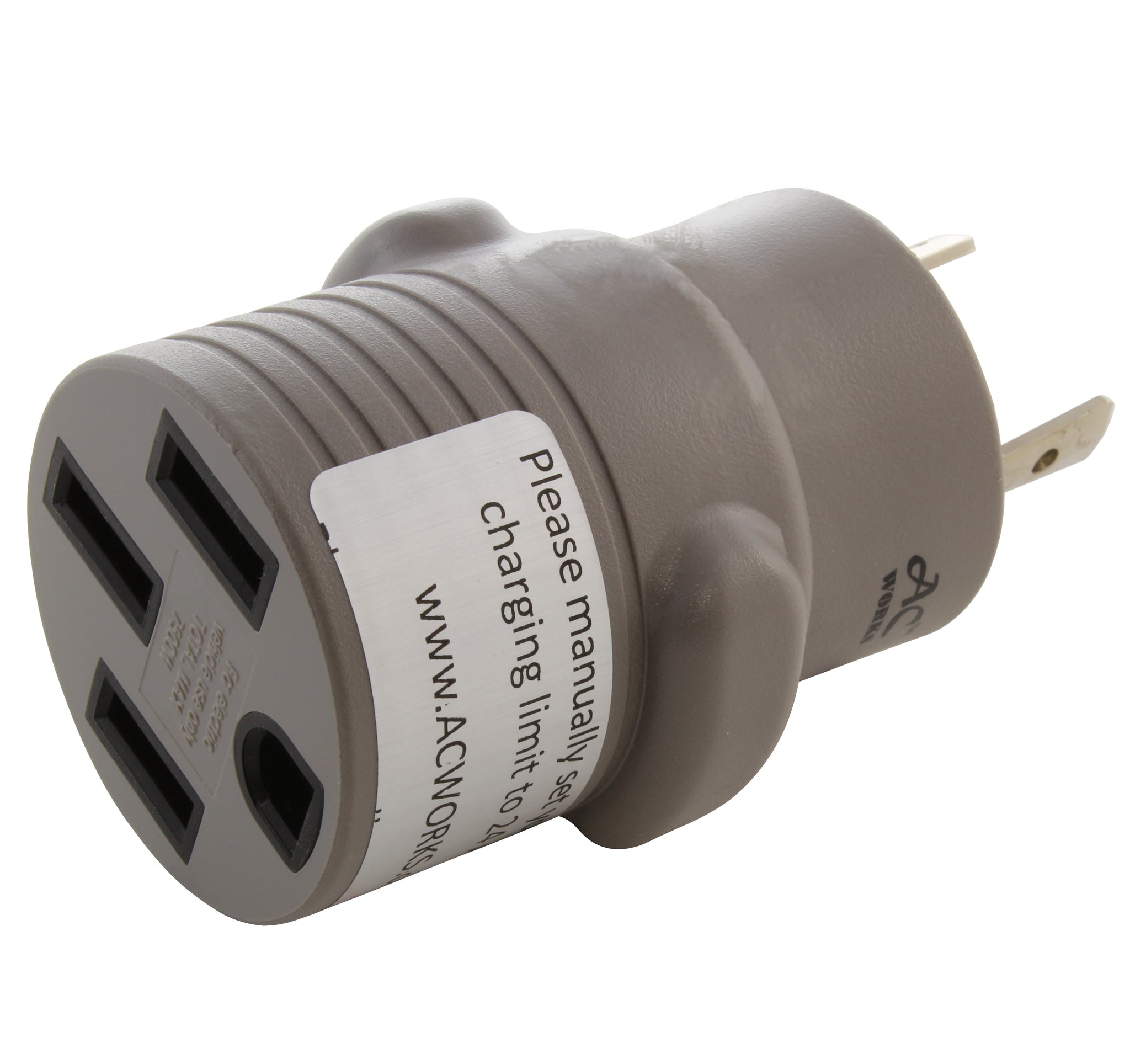 AC WORKS® EV Adapter NEMA L6-30P 30A 250V Plug to Tesla Charging