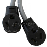 AC WORKS® [EVY1030SW-036] Safety Switch Y-Cable 30A 3-Prong Dryer Plug to (2) 3-Prong Dryer Connectors