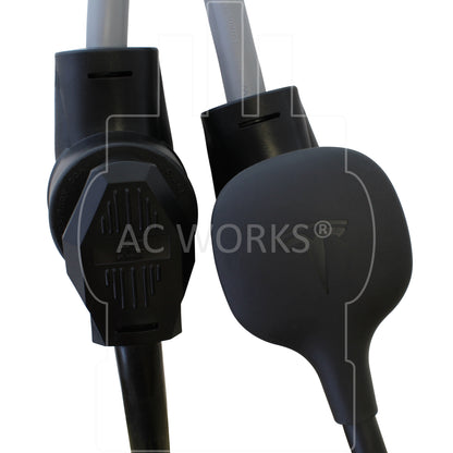 AC WORKS® [EVY1030SW-036] Safety Switch Y-Cable 30A 3-Prong Dryer Plug to (2) 3-Prong Dryer Connectors