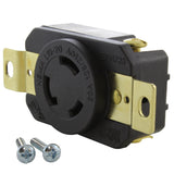 AC WORKS brand heavy-duty replacement outlet, industrial grade locking receptacle