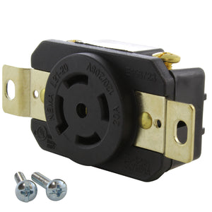 4-pole 5-wire grounding receptacle replacement, AC WORKS brand industrial grade outlet