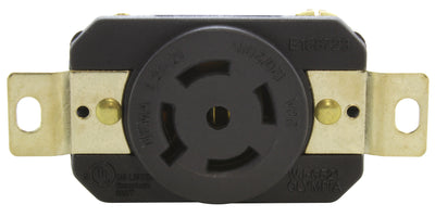 flush mount 120/208V outlet, easy to install industrial outlet, 4-prong 5-wire grounding outlet, UL and C-UL certified