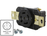 AC WORKS® [FML2220R] 20A 277/480V NEMA L22-20R Flush Mount Locking Industrial Grade Receptacle