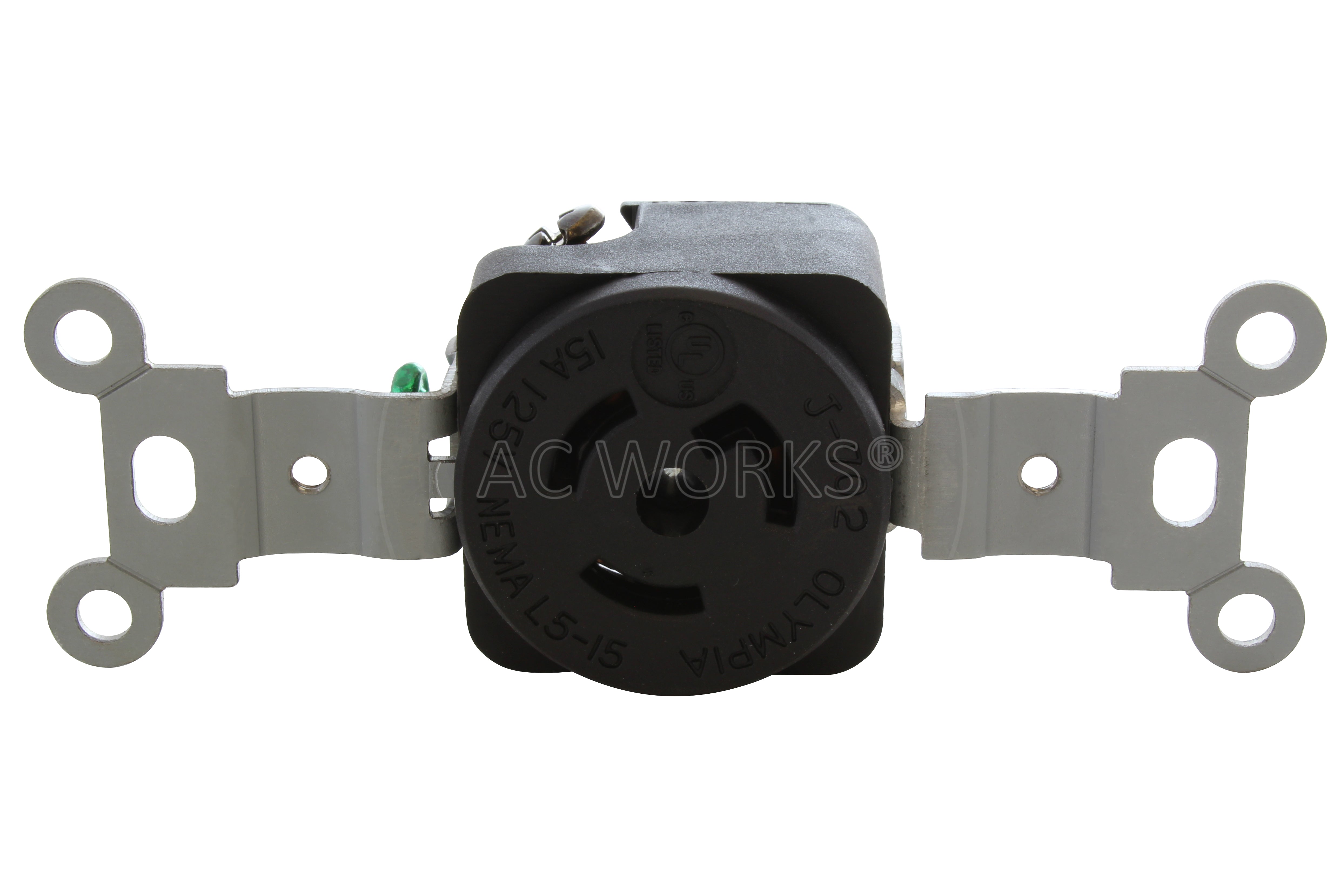 3-prong 15A 125V locking receptacle