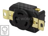 AC Works, NEMA L6-30R, L630 replacement outlet, 3 prong locking receptacle
