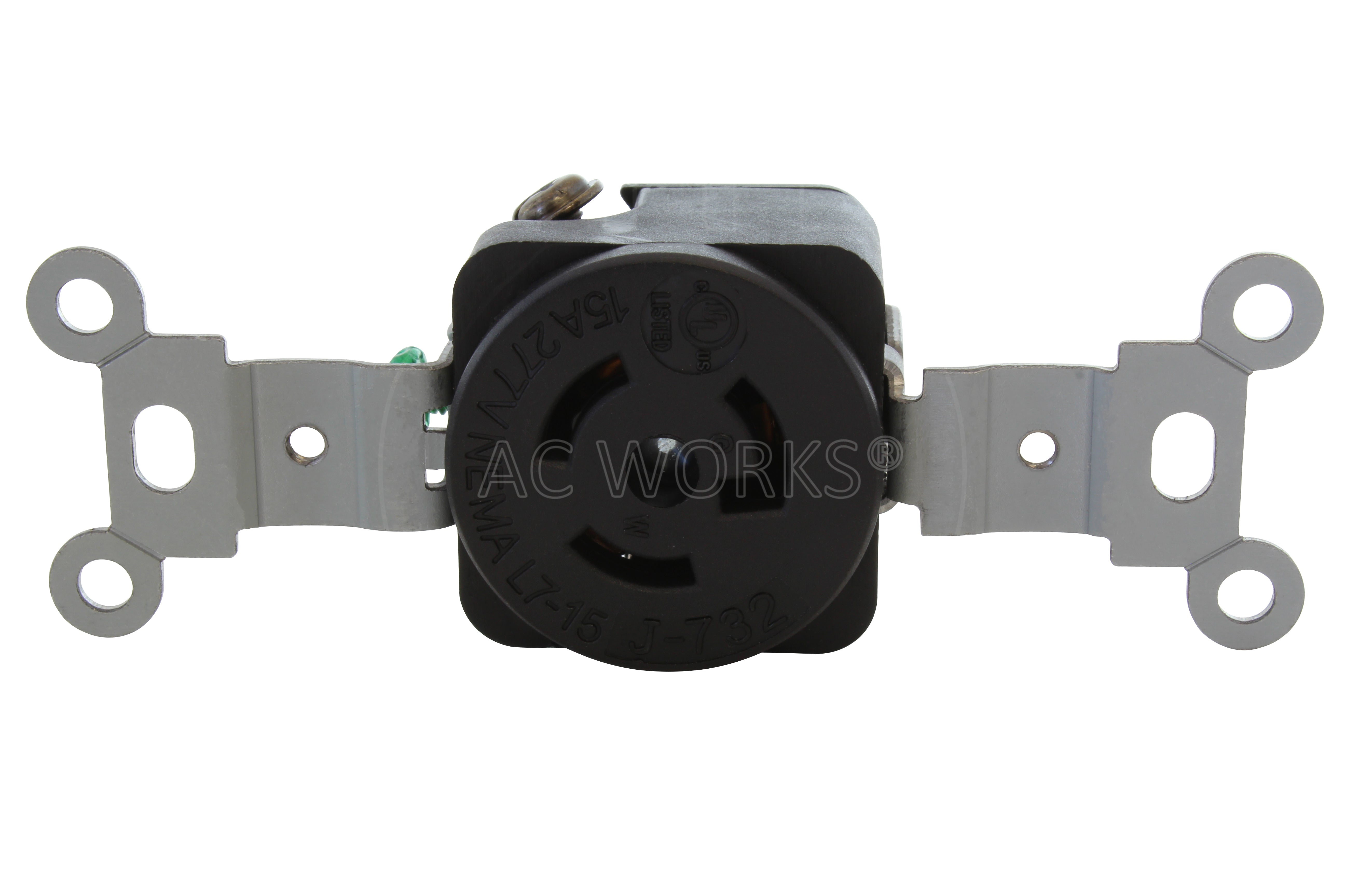 NEMA L7-15R 15A 277V 3-prong locking outlet