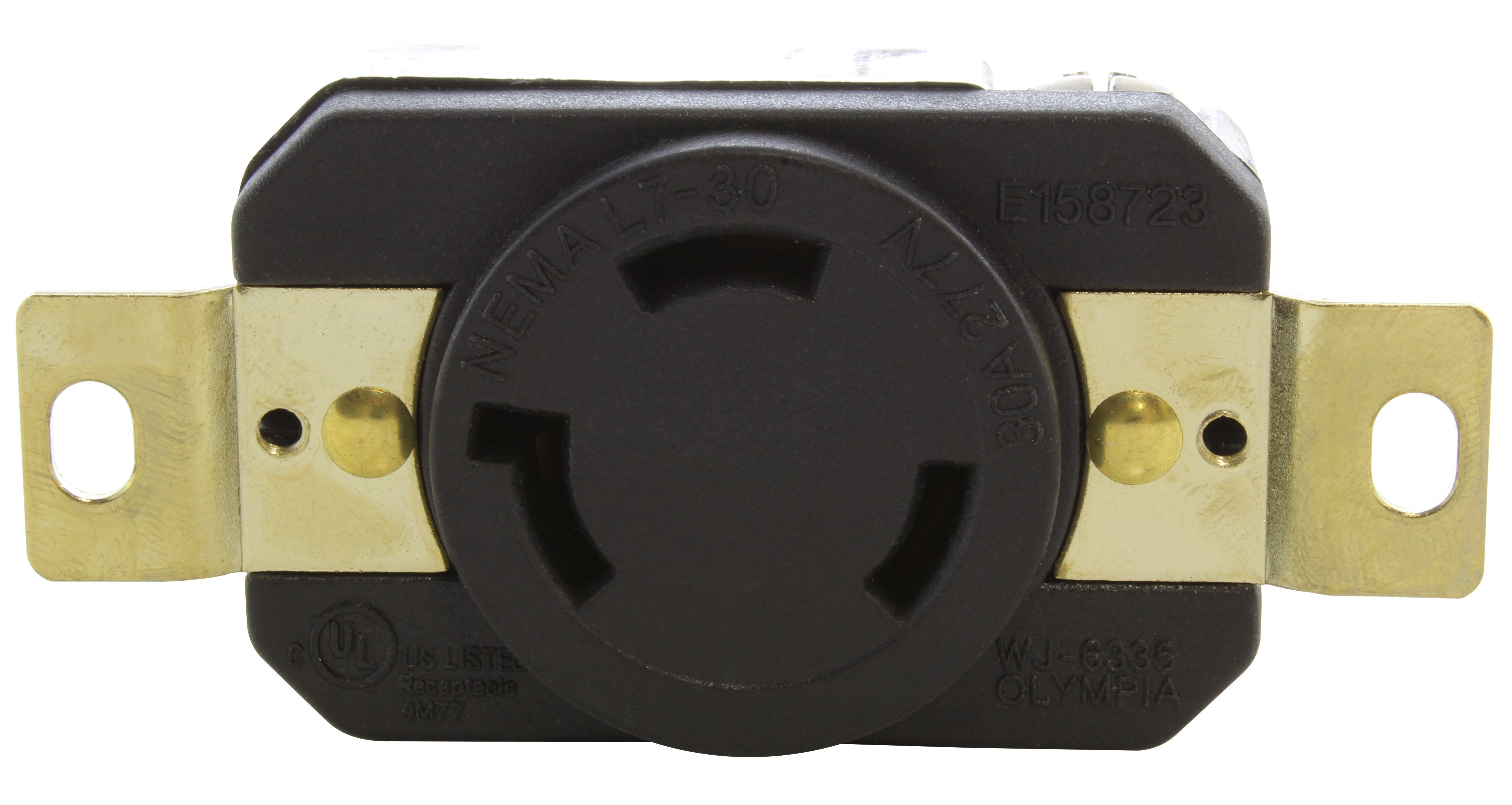 flush mount female receptacle, replacement warehouse outlet, replacement 277 volt outlet, UL certified