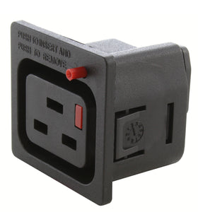 AC WORKS® [IECOULC19] IEC 60320 Locking C19 Panel Mount Power Outlet