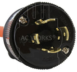 AC WORKS® [L1520CB620] 1.5FT 20A 3-Phase 250V L15-20P Plug to 6-15/20 Outlet with 20A Breaker