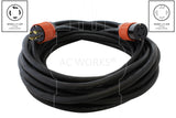AC WORKS® [L1520PR] SOOW 12/4 NEMA L15-20 20A 3-Phase 250V Industrial Rubber Extension Cord