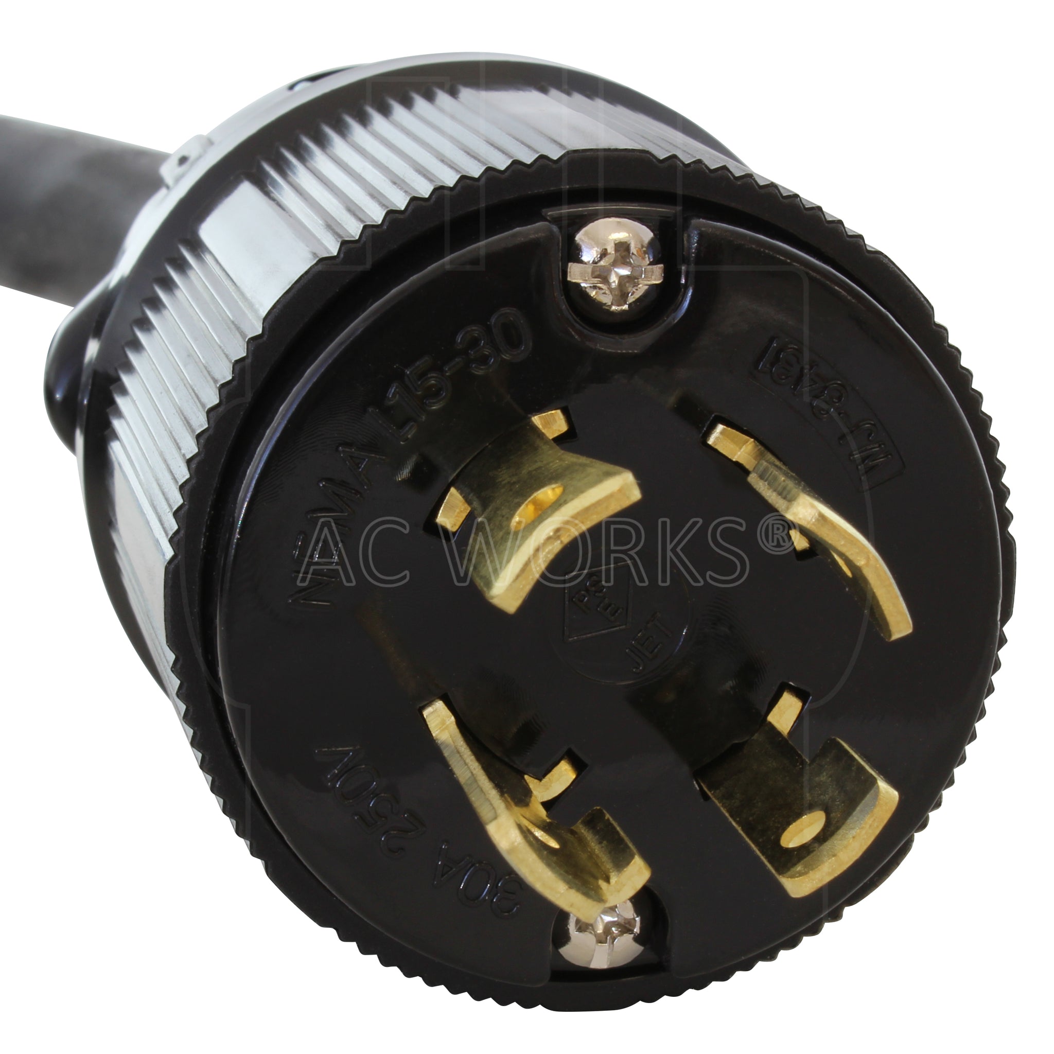 NEMA L15-30 30A 3-Phase 250V SOOW 10/4 Industrial Rubber Extension Cord ...