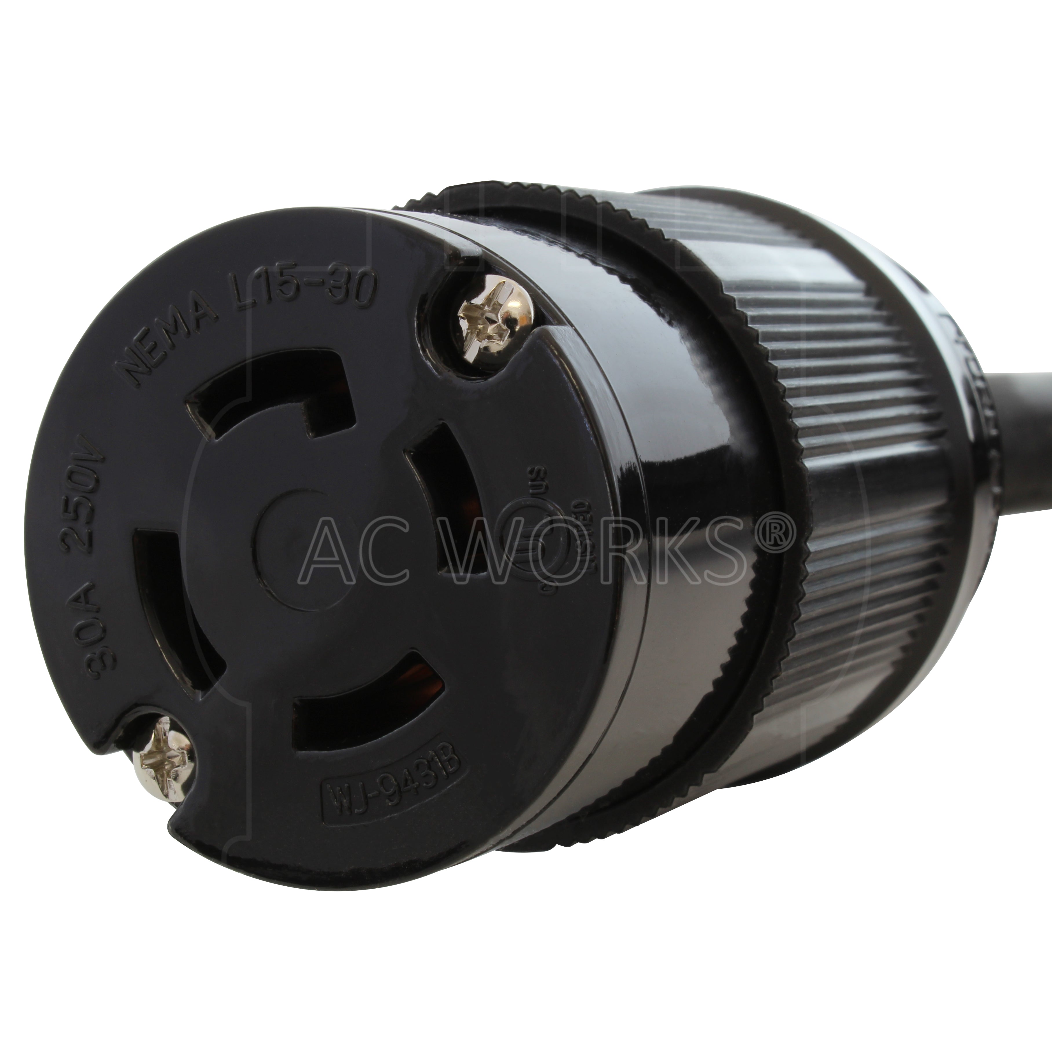 NEMA L15-30R 4-prong 30A 250V 3-phase female locking connector