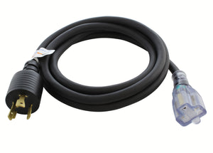 AC WORKS brand locking plug to household connector extension cord