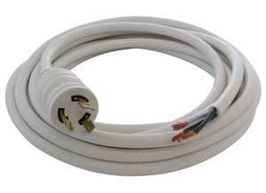 AC WORKS® [L520ROJ-240WT] 20FT 20A 3-Prong L5-20P Plug to Stripped 3-Wire Connection