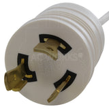 AC WORKS® [L520ROJ-240WT] 20FT 20A 3-Prong L5-20P Plug to Stripped 3-Wire Connection