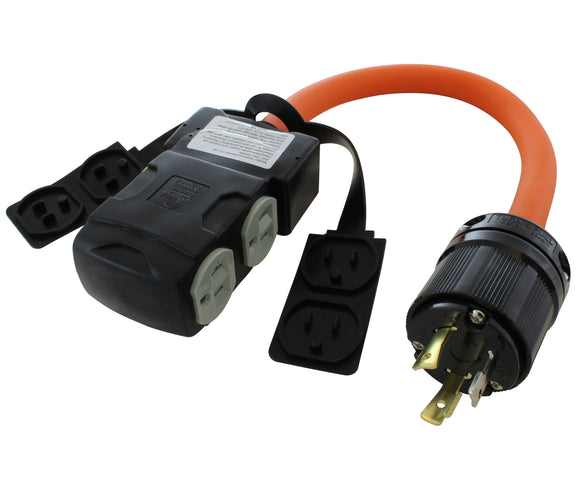 L5-30 power distributor adapter with covers