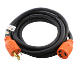 AC WORKS® [L630PR] SOOW 10/3 NEMA L6-30 30A 250V Rubber Extension Cord