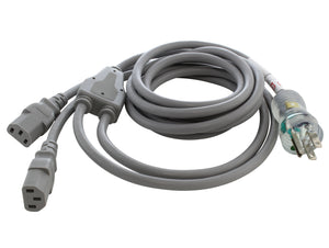 hospital grade power cord with two C13  connectors
