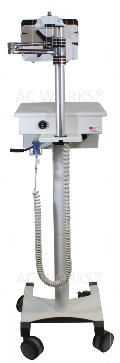 flexible coiled power cord for medical carts